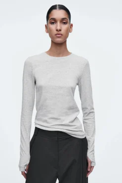 Fashion COS LEKKA BLUZKA Z DŁUGIM RĘKAWEM – SLIM FIT