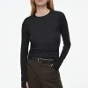 Fashion COS LEKKA BLUZKA Z DŁUGIM RĘKAWEM – SLIM FIT