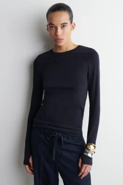 Fashion COS LEKKA BLUZKA Z DŁUGIM RĘKAWEM – SLIM FIT