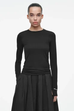 Fashion COS LEKKA BLUZKA Z DŁUGIM RĘKAWEM – SLIM FIT