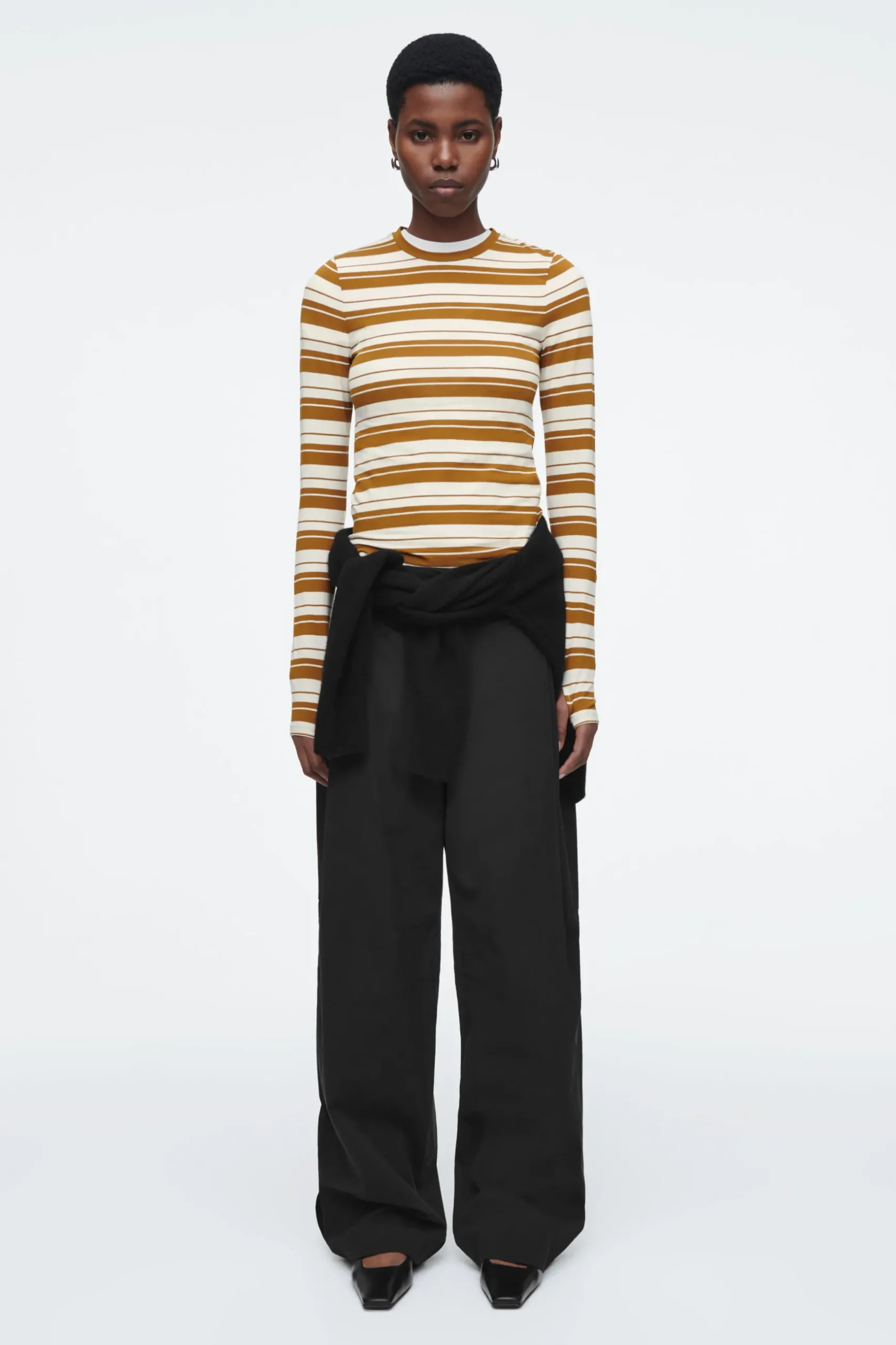Discount COS LEKKA BLUZKA Z DŁUGIM RĘKAWEM – SLIM FIT