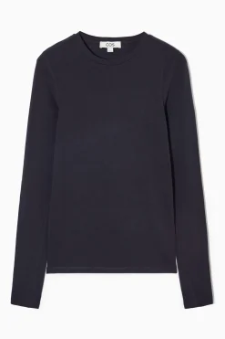 Fashion COS LEKKA BLUZKA Z DŁUGIM RĘKAWEM – SLIM FIT