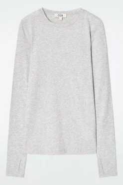 Fashion COS LEKKA BLUZKA Z DŁUGIM RĘKAWEM – SLIM FIT