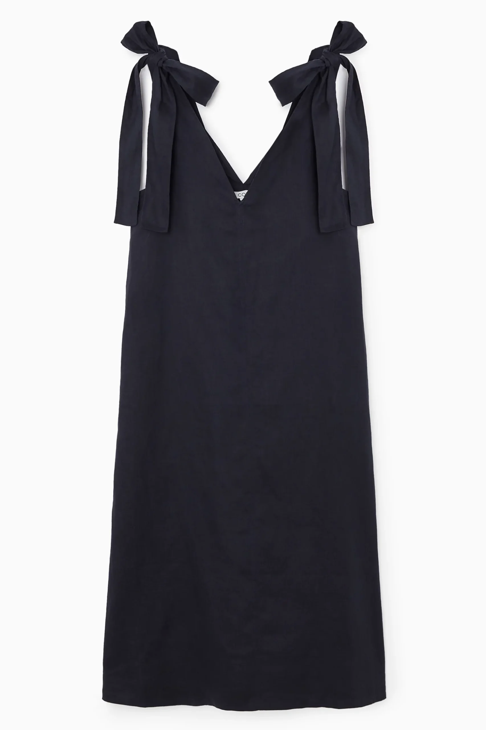Fashion COS LNIANA SUKIENKA MIDI Z WIĄZANYMI RAMIĄCZKAMI