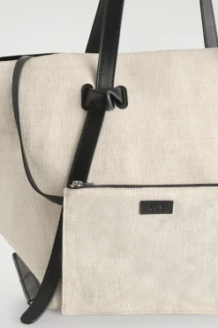 Online COS LNIANA TOREBKA „PINCH” TYPU TOTE Beżowy