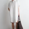 Fashion COS LNIANO-BAWEŁNIANA SUKIENKA KOSZULOWA
