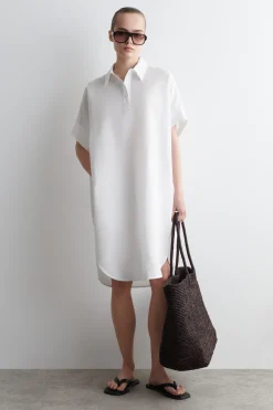 Fashion COS LNIANO-BAWEŁNIANA SUKIENKA KOSZULOWA