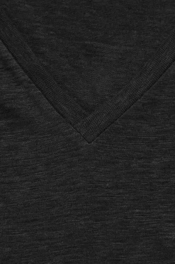 New COS LNIANY T-SHIRT Z DEKOLTEM W SEREK – REGULAR FIT