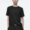Online COS LNIANY T-SHIRT Z OKRĄGŁYM DEKOLTEM