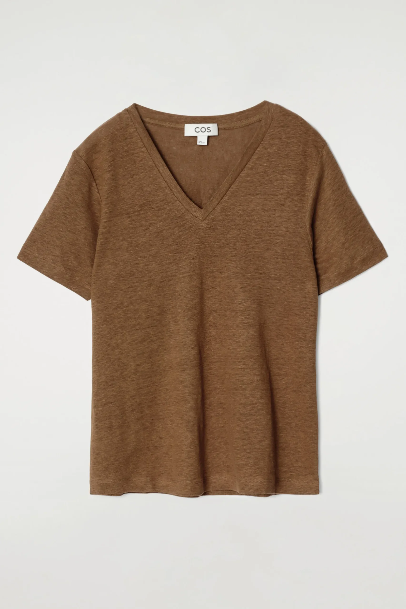 Clearance COS LNIANY T-SHIRTEM Z DEKOLTEM W KSZTAŁCIE LITERY V