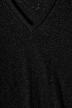 Clearance COS LNIANY T-SHIRTEM Z DEKOLTEM W KSZTAŁCIE LITERY V