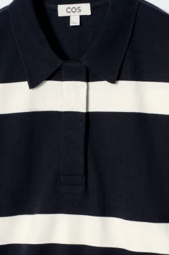 Best COS LUŹNA KOSZULKA POLO W PASKI Z DŁUGIM RĘKAWEM