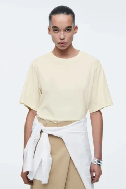 Sale COS LUŹNY T-SHIRT Z BAWEŁNY