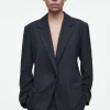 Online COS MARYNARKA OVERSIZE W KRATĘ