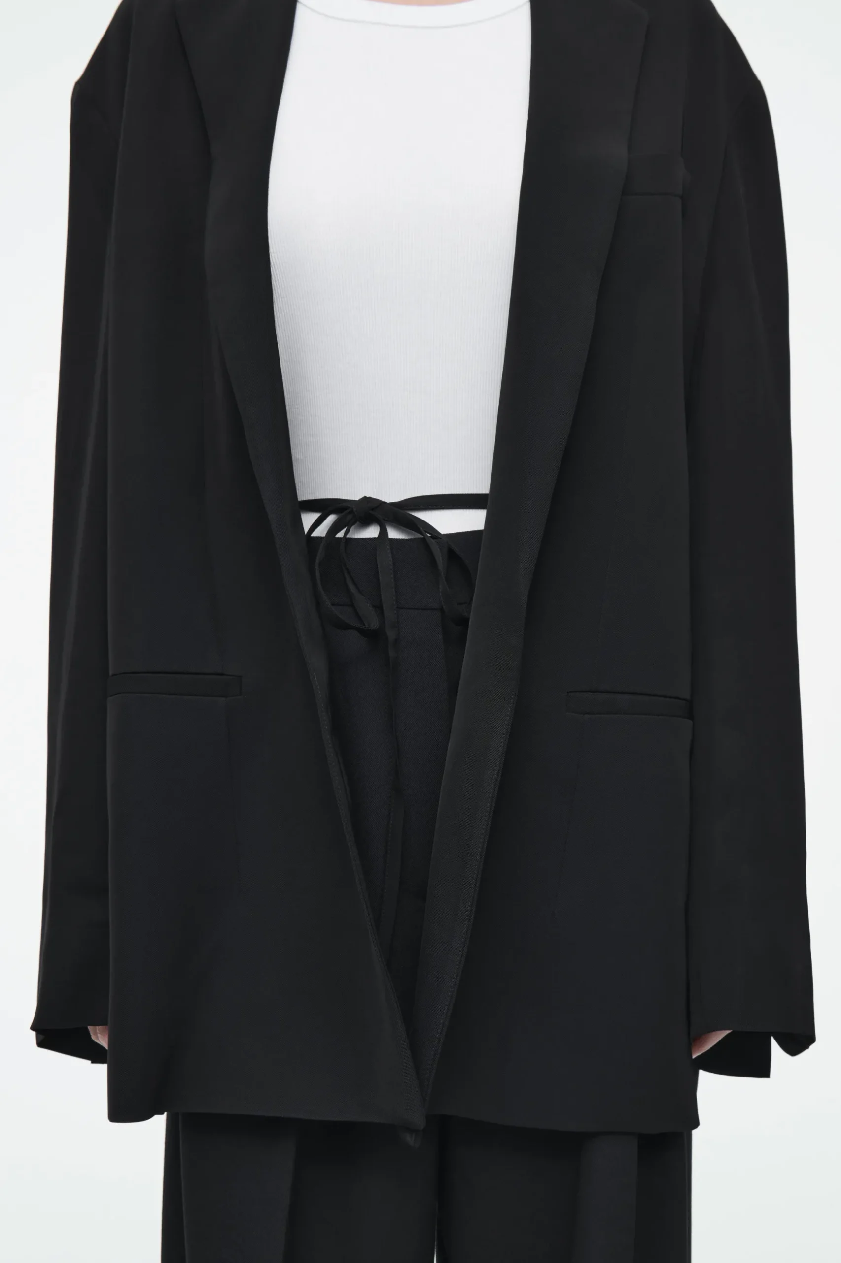 Online COS MARYNARKA OVERSIZE Z WIĄZANIEM