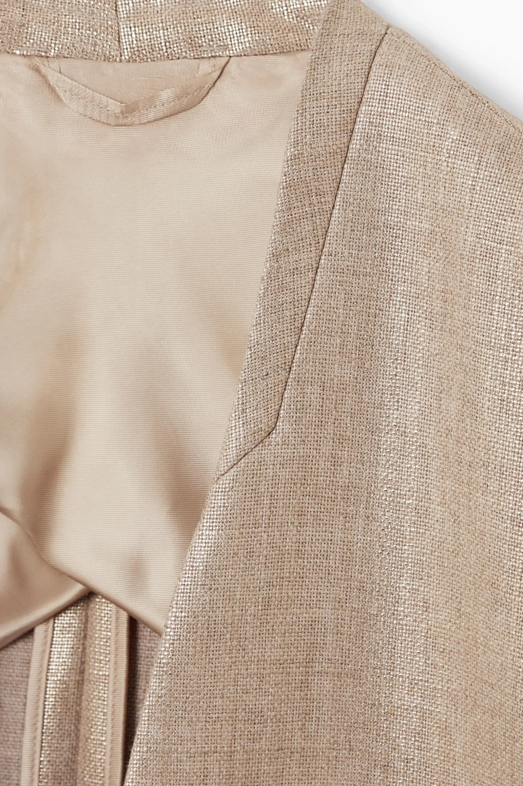 Clearance COS METALICZNA MARYNARKA BEZ KOŁNIERZA – RELAXED FIT