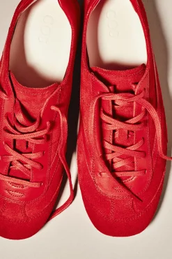Discount COS MINIMALISTYCZNE BUTY SPORTOWE ZE SKÓRY Karmazynowy