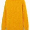 Fashion COS MOHEROWA TUNIKA Z WYSOKIM KOŁNIERZEM