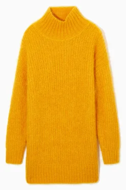 Fashion COS MOHEROWA TUNIKA Z WYSOKIM KOŁNIERZEM