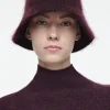 New COS MOHEROWY KAPELUSZ WĘDKARSKI Burgundowy