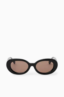 Hot COS OKRĄGŁE OKULARY PRZECIWSŁONECZNE – MODEL „OVAL” Czarny