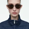 Clearance COS OKULARY PRZECIWSŁONECZNE „DAZE” TYPU KOCIE OKO Czarny