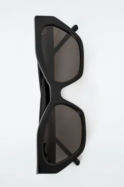 New COS OKULARY PRZECIWSŁONECZNE TYPU KOCIE OKO Czarny