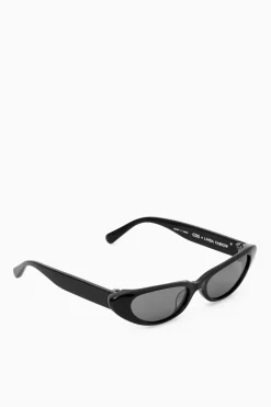 Outlet COS OKULARY PRZECIWSŁONECZNE WING TYPU KOCIE OCZY Czarny