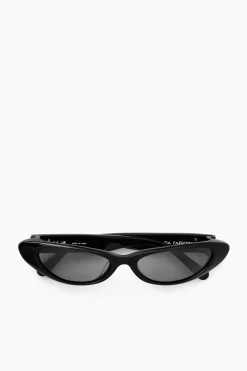 Outlet COS OKULARY PRZECIWSŁONECZNE WING TYPU KOCIE OCZY Czarny