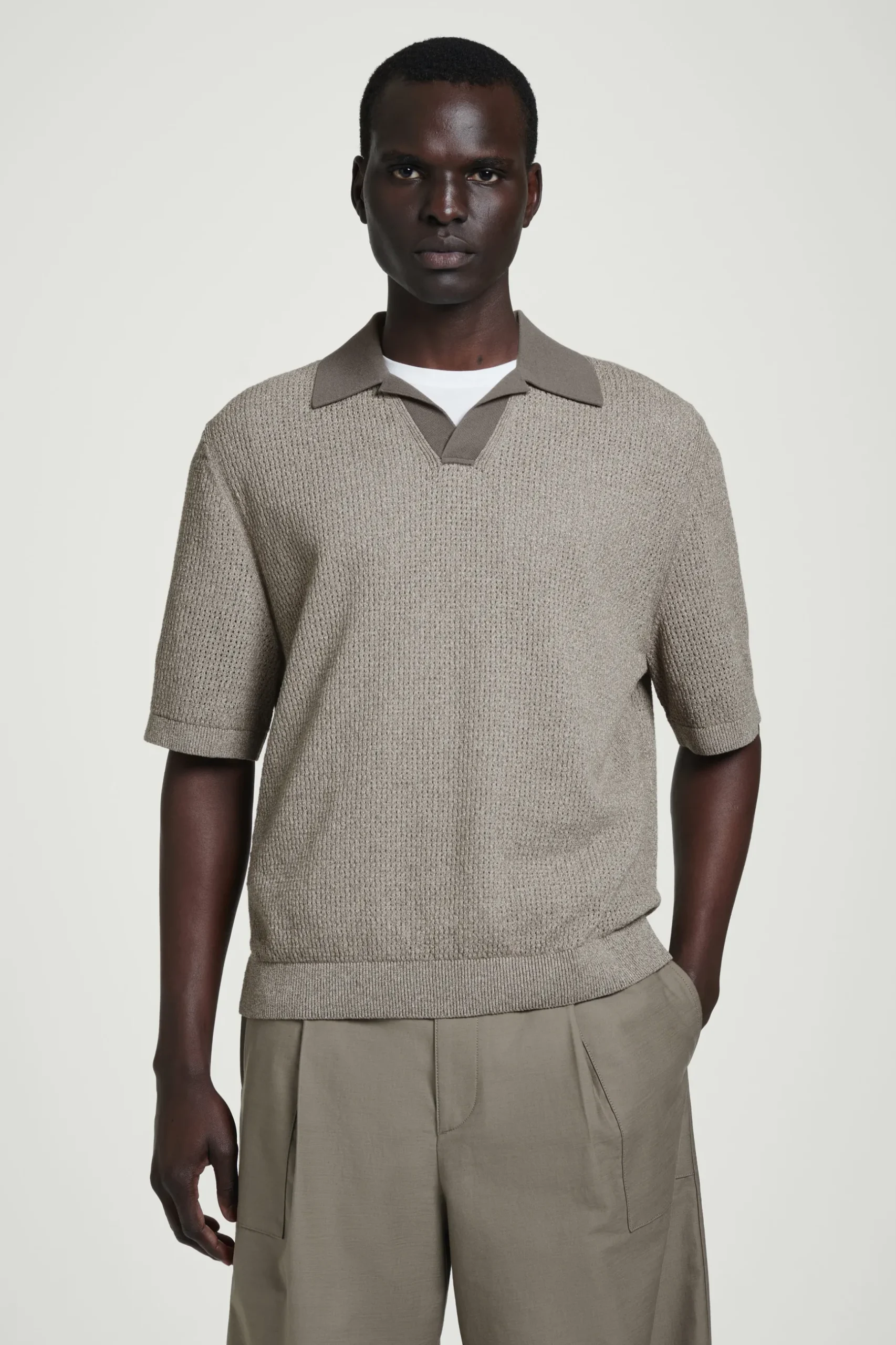 Discount COS OPENKNIT BOUCLÉ POLO SHIRT