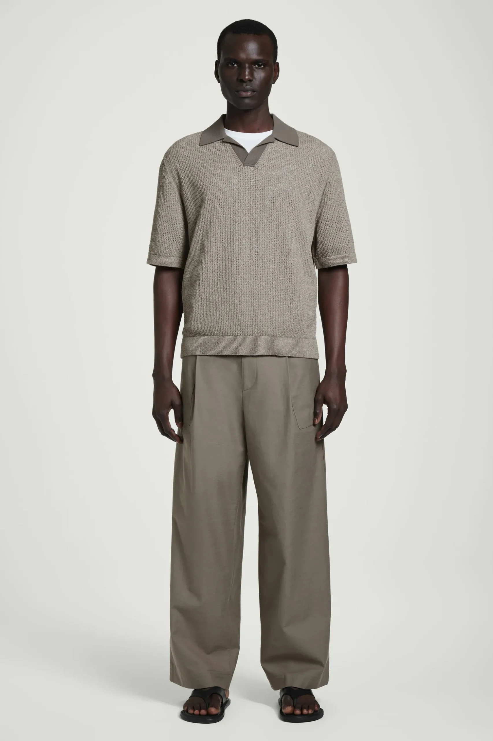 Discount COS OPENKNIT BOUCLÉ POLO SHIRT