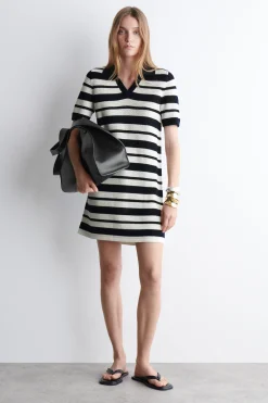 New COS OPENKNIT POLO MINI DRESS