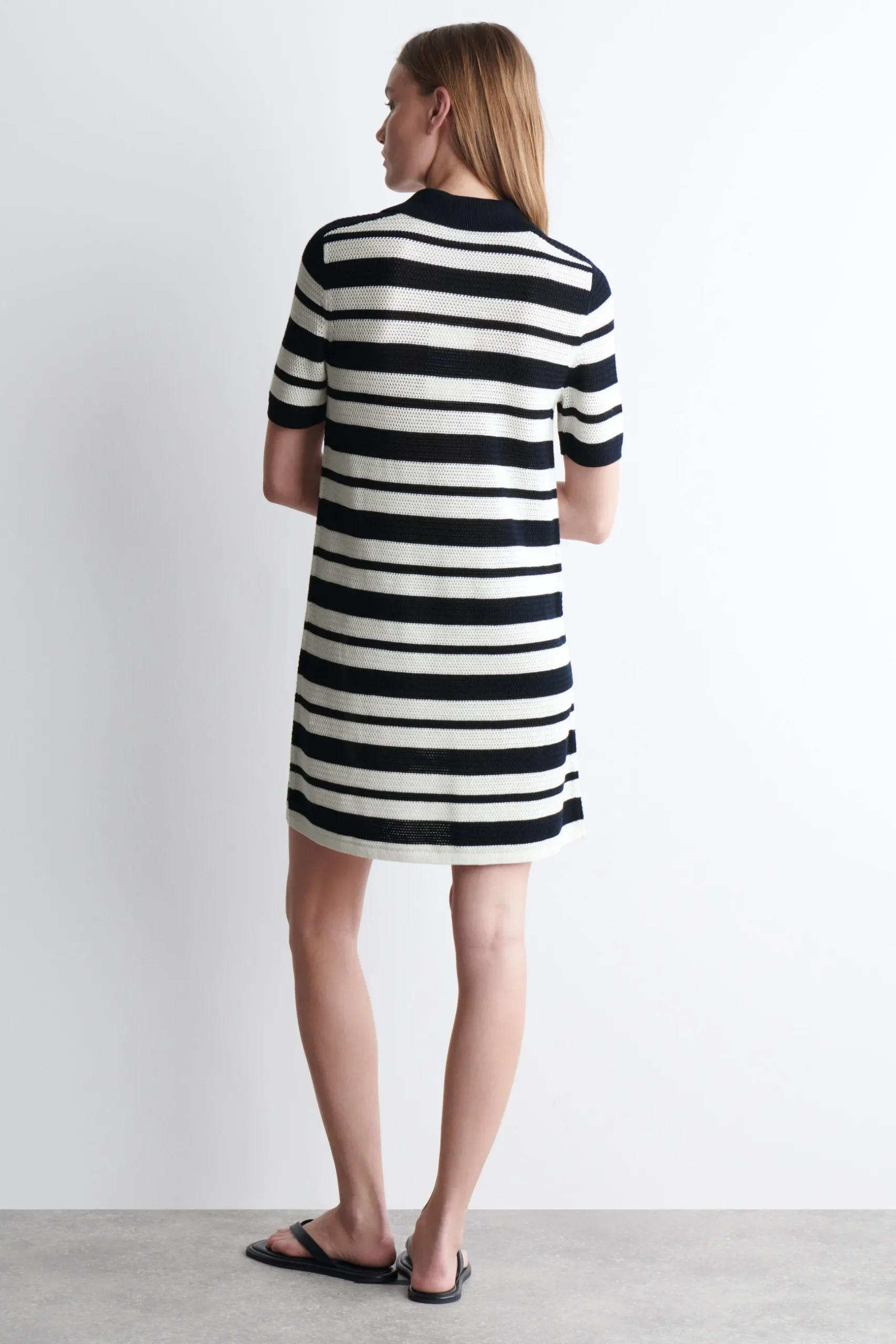 New COS OPENKNIT POLO MINI DRESS