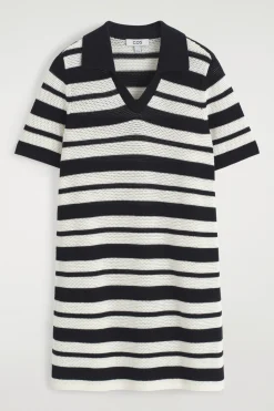 New COS OPENKNIT POLO MINI DRESS