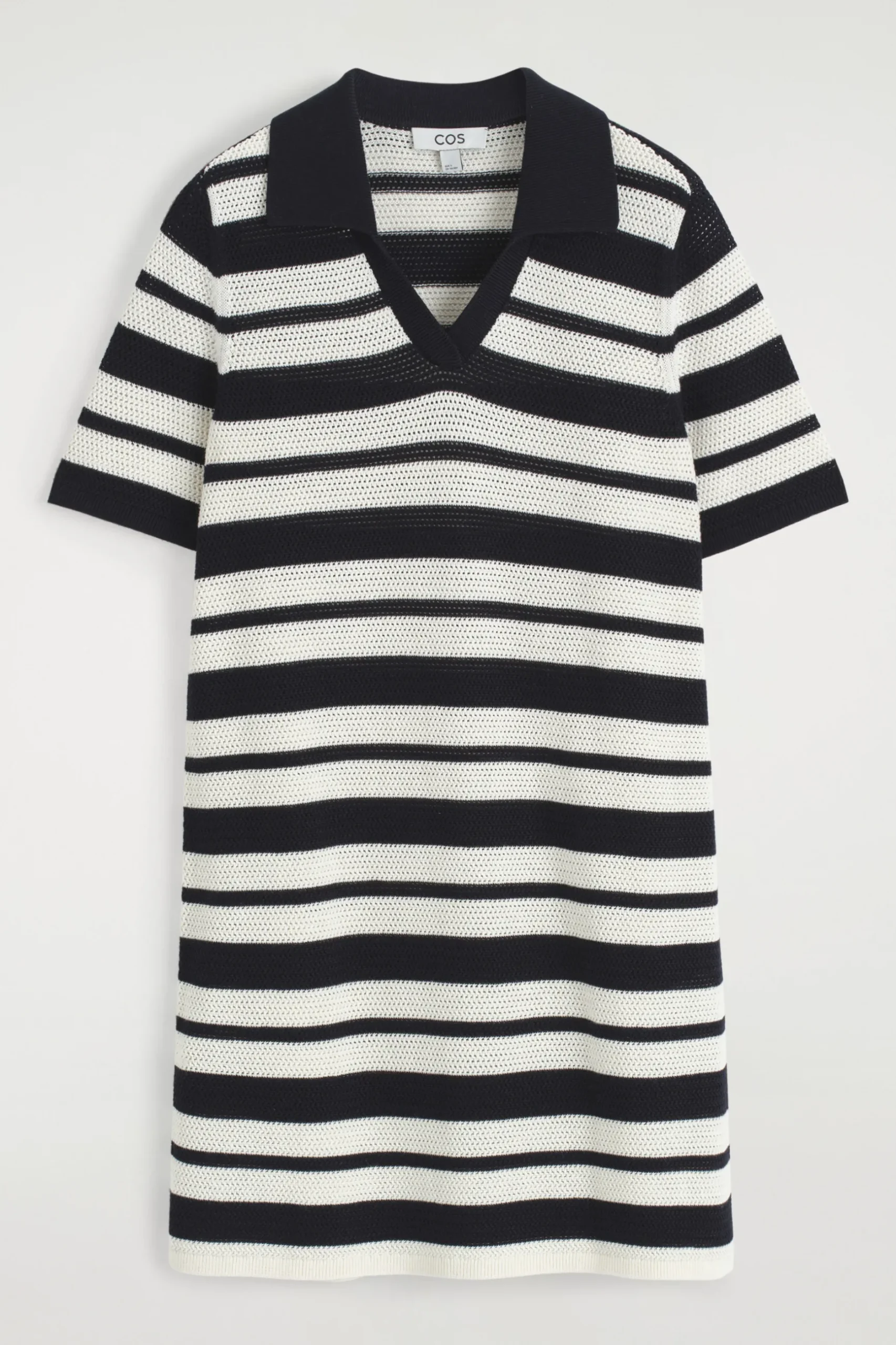 New COS OPENKNIT POLO MINI DRESS