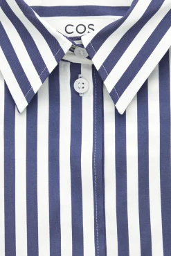Online COS OVERSIZED WAISTED STRIPED SHIRT