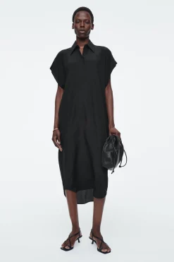 Sale COS OVERSIZE'OWA JEDWABNA SZMIZJERKA MIDI