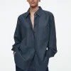 Fashion COS OVERSIZE'OWA KOSZULA Z DIAGONALU
