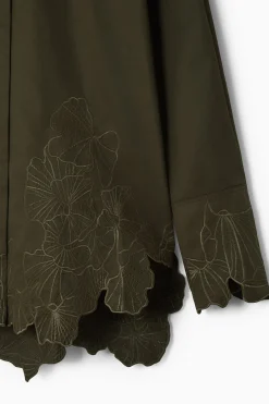 Fashion COS OVERSIZE'OWA KOSZULA Z HAFTAMI