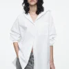Hot COS OVERSIZE'OWA KOSZULA Z KAPTUREM