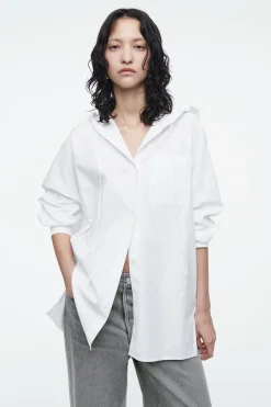 Hot COS OVERSIZE'OWA KOSZULA Z KAPTUREM