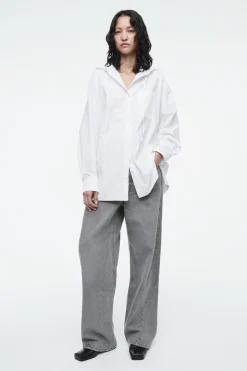 Hot COS OVERSIZE'OWA KOSZULA Z KAPTUREM