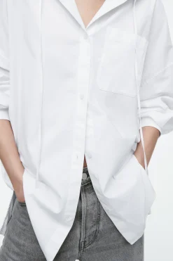 Hot COS OVERSIZE'OWA KOSZULA Z KAPTUREM
