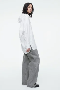 Hot COS OVERSIZE'OWA KOSZULA Z KAPTUREM