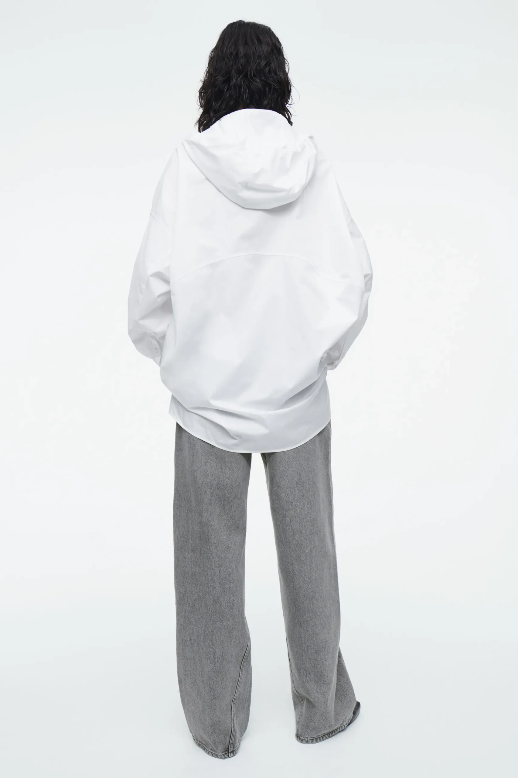 Hot COS OVERSIZE'OWA KOSZULA Z KAPTUREM