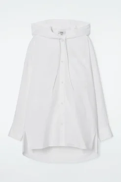 Hot COS OVERSIZE'OWA KOSZULA Z KAPTUREM
