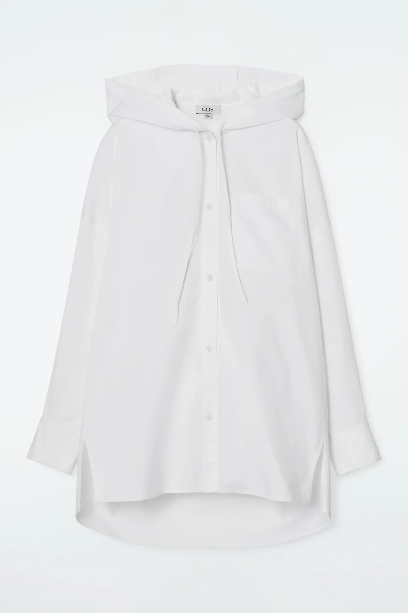 Hot COS OVERSIZE'OWA KOSZULA Z KAPTUREM