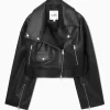 New COS OVERSIZE'OWA KRÓTKA SKÓRZANA KURTKA BIKER
