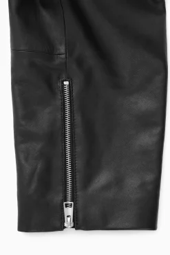 New COS OVERSIZE'OWA KRÓTKA SKÓRZANA KURTKA BIKER