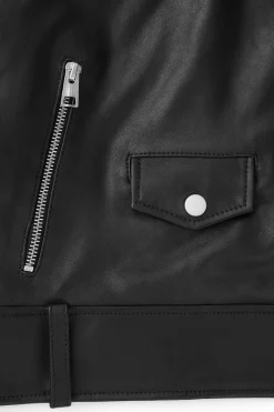 New COS OVERSIZE'OWA KRÓTKA SKÓRZANA KURTKA BIKER